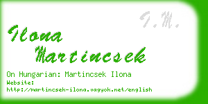 ilona martincsek business card